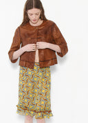 Alberta Ferretti Silk Chiffon Printed Skirt (XS)
