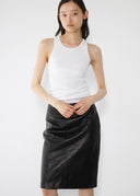 Adrienne Vittadini Leather Skirt (XS/S)