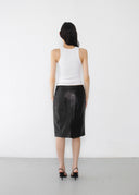 Adrienne Vittadini Leather Skirt (XS/S)
