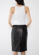 Adrienne Vittadini Leather Skirt (XS/S)