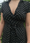 Max Mara Polka Dot Silk Wrap Dress (S/M)
