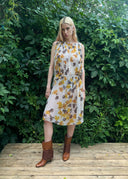 Dries van Noten Pleated Floral Dress (M)