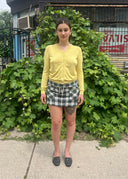 Henri Bendel Yellow Silk Cardigan (M/L)