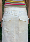 Balenciaga 2003 Linen Pocket Skirt (M)