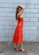 Tara Jarmon Orange Strapless Dress (XS/S)