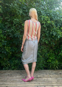 90s Prada Silk Cargo Midi Skirt (M/L)
