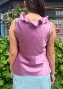 Alberta Ferretti Silk Tie Up Tank (M/L)