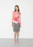 Antonio Berardi Silk Feather Print Top (S)