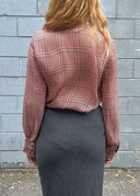 Cacharel Silk Plaid Top (S/M)