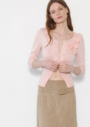 Anne Fontaine Pink Pearl Cardigan (XS/S)