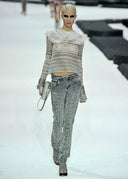 Chanel SS 2011 Distressed Denim Mini Skirt (S)