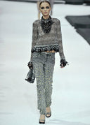 Chanel SS 2011 Distressed Denim Mini Skirt (S)