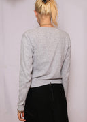 Agnes B Silk Grey Cotton Cardigan (M)