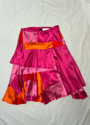 CDG TRICOT AD 2002 PINK SATIN SKIRT (XS)