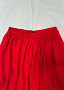 Y'S RED WOOL EASY SKIRT (XS/S/M/L)
