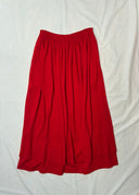 Y'S RED WOOL EASY SKIRT (XS/S/M/L)