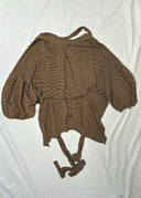 BALENCIAGA 2002  Striped Tie Neck Blouse (S/M/L/XL)