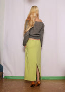 Emporio Armani Y2K Lime Maxi Skirt (S/M)