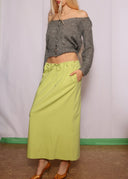 Emporio Armani Y2K Lime Maxi Skirt (S/M)