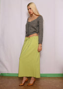 Emporio Armani Y2K Lime Maxi Skirt (S/M)
