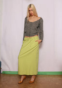 Emporio Armani Y2K Lime Maxi Skirt (S/M)