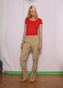 Theory Red Knit Tee (XS/S)