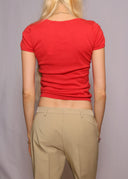 Theory Red Knit Tee (XS/S)