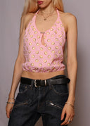 Miu Miu SS 2000 Coin Print Halter Top (S)