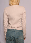 Agnes B Pearl Snap Cardigan (XS/S)