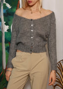 Miu Miu 2008 Grey Mohair Cardigan (XS/S)