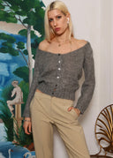 Miu Miu 2008 Grey Mohair Cardigan (XS/S)