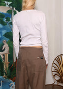 Agnes B White Snap Cardigan (XS/S)