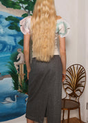 Agnes B Grey Wool Skirt (S/M)