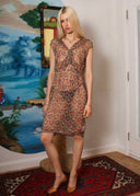 Cacharel Silk Print Sheer Dress (XS/S)