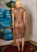 Cacharel Silk Print Sheer Dress (XS/S)