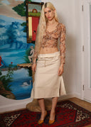 Prada Y2K Silk Print Blouse (XS)