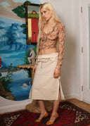 Prada Y2K Silk Print Blouse (XS)