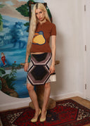 Miu Miu SS 2005 Geometric Skirt (M/L)