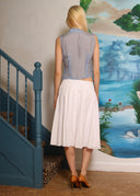 Miu Miu 1990s Blue Ruffle Top (S/M)