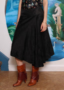 Y's Satin Asymmetrical Skirt (XS/S)