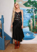 Y's Satin Asymmetrical Skirt (XS/S)