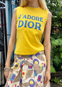 J'Adore Dior Iconic Yellow Logo Tank (S)