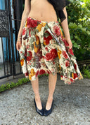Kenzo SS 2005 Fruit Print Circle Skirt S/M)