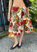 Kenzo SS 2005 Fruit Print Circle Skirt S/M)