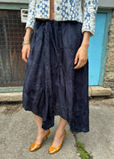 Y's Navy Cupro Skirt (S/M/L)