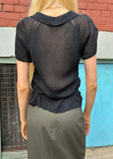 Prada 1990s Silk Knit Belted Tee (S/M/L)