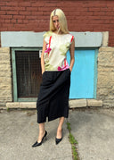 Giorgio Armani 1990s Black Midi Skirt (S/M)