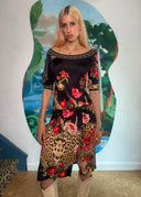 Roberto Cavalli Class Printed Dress (S/M)
