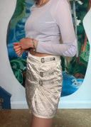 Prada 1990s Quilted Mini Skirt (XS)