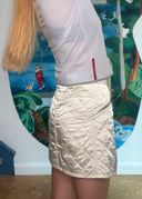 Prada 1990s Quilted Mini Skirt (XS)